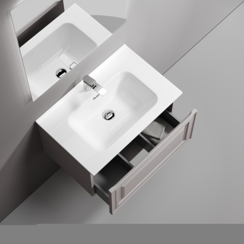 Тумба под раковину Sancos Very VR70SM 70х40 подвесная цвет серый - фото 5